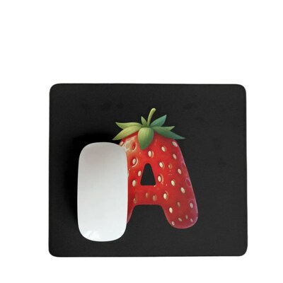 Mouse Pad Strawberry Alphabet Letters Mousepad for Home Office Gaming Work Desk Computer Desktop Accessories Non-Slip Rubber Mouse Pad - image1